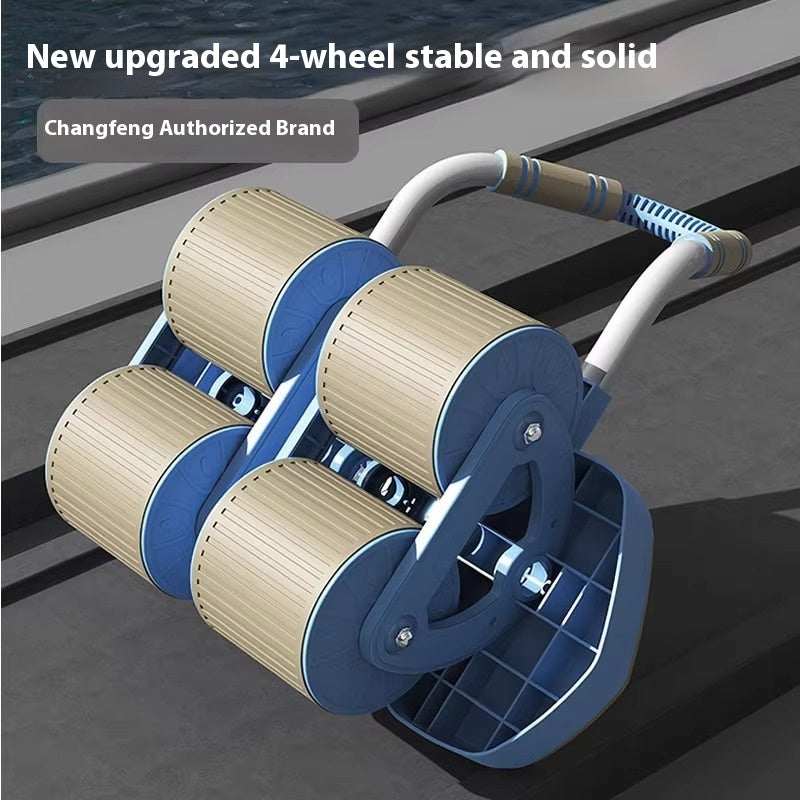 Automatic Rebound Ab Roller Wheel – 4-Wheel Core Trainer for Abs & Home Fitness