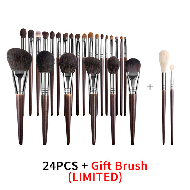 Natural Goat Hair Makeup Brush Set – Eyeshadow & Face Cosmetic Brushes