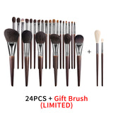 Natural Goat Hair Makeup Brush Set – Eyeshadow & Face Cosmetic Brushes