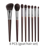 Natural Goat Hair Makeup Brush Set – Eyeshadow & Face Cosmetic Brushes