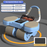 Automatic Rebound Ab Roller Wheel – 4-Wheel Core Trainer for Abs & Home Fitness