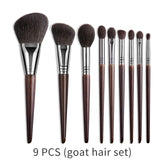 Natural Goat Hair Makeup Brush Set – Eyeshadow & Face Cosmetic Brushes