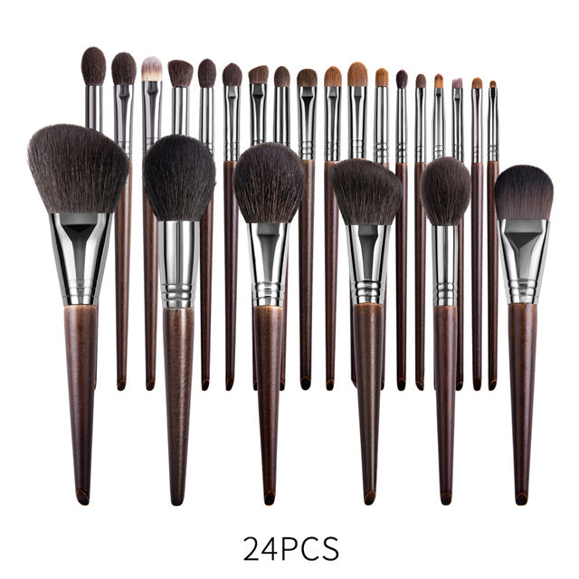 Natural Goat Hair Makeup Brush Set – Eyeshadow & Face Cosmetic Brushes