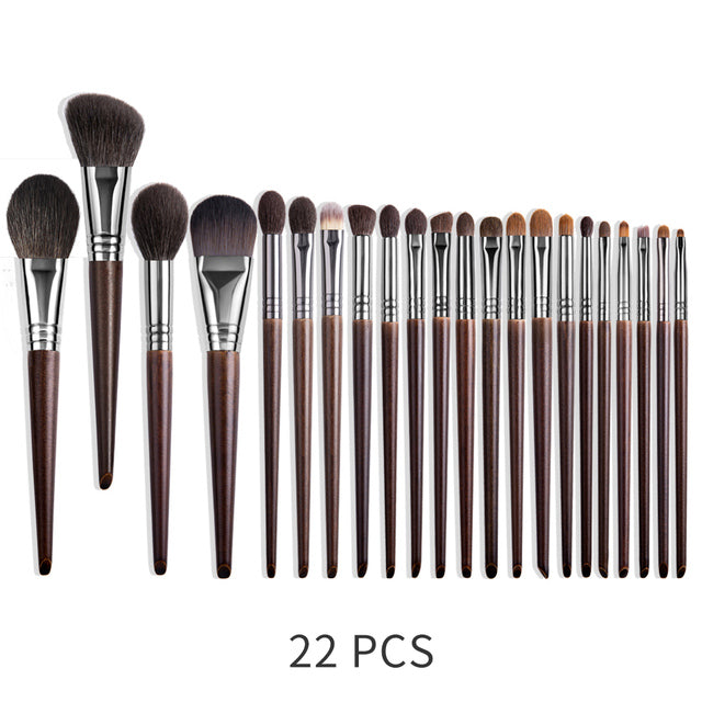 Natural Goat Hair Makeup Brush Set – Eyeshadow & Face Cosmetic Brushes