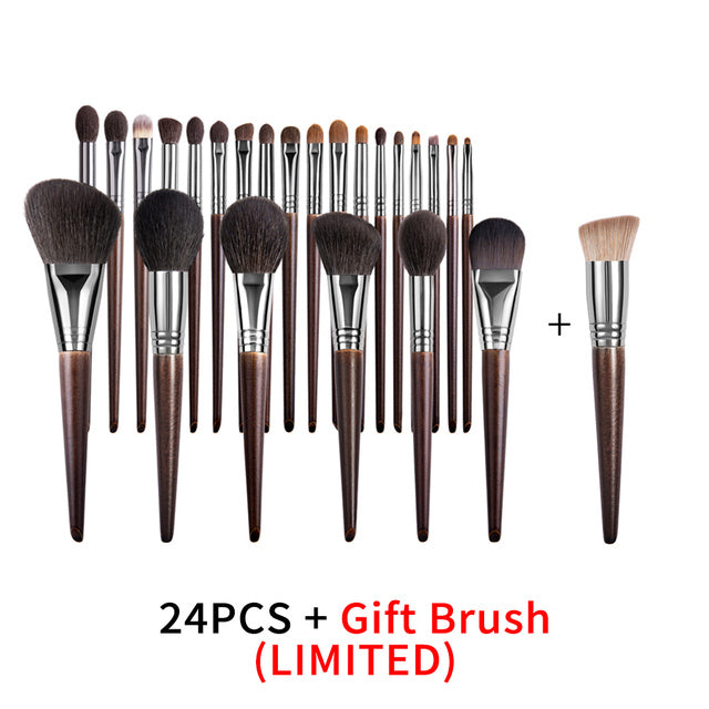 Natural Goat Hair Makeup Brush Set – Eyeshadow & Face Cosmetic Brushes