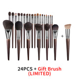 Natural Goat Hair Makeup Brush Set – Eyeshadow & Face Cosmetic Brushes