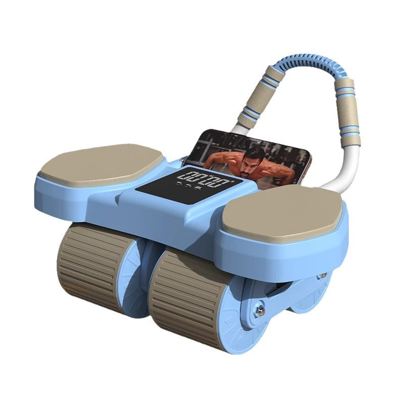Automatic Rebound Ab Roller Wheel – 4-Wheel Core Trainer for Abs & Home Fitness