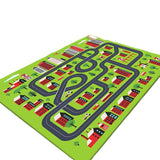 Runway Living Room Carpet – City Traffic Design, Non-Slip Sofa & Bedside Blanket