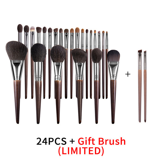 Natural Goat Hair Makeup Brush Set – Eyeshadow & Face Cosmetic Brushes