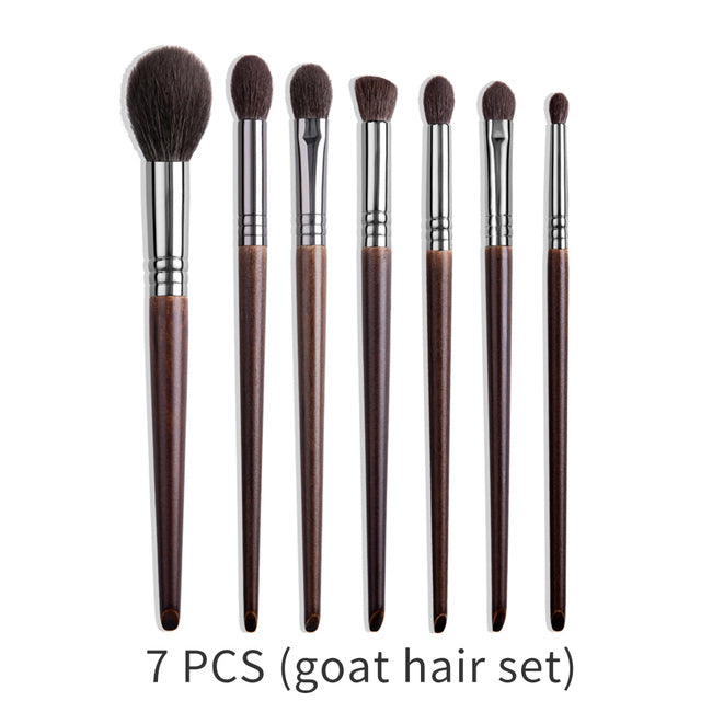 Natural Goat Hair Makeup Brush Set – Eyeshadow & Face Cosmetic Brushes