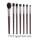 Natural Goat Hair Makeup Brush Set – Eyeshadow & Face Cosmetic Brushes