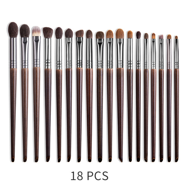 Natural Goat Hair Makeup Brush Set – Eyeshadow & Face Cosmetic Brushes