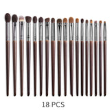 Natural Goat Hair Makeup Brush Set – Eyeshadow & Face Cosmetic Brushes