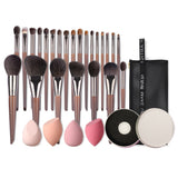 Natural Goat Hair Makeup Brush Set – Eyeshadow & Face Cosmetic Brushes